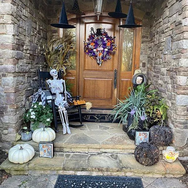Halloween Purple Skull Wreath