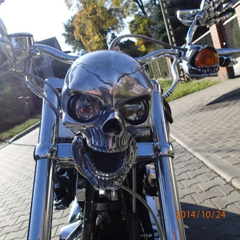Motocicleta crânio luz motocicleta universal