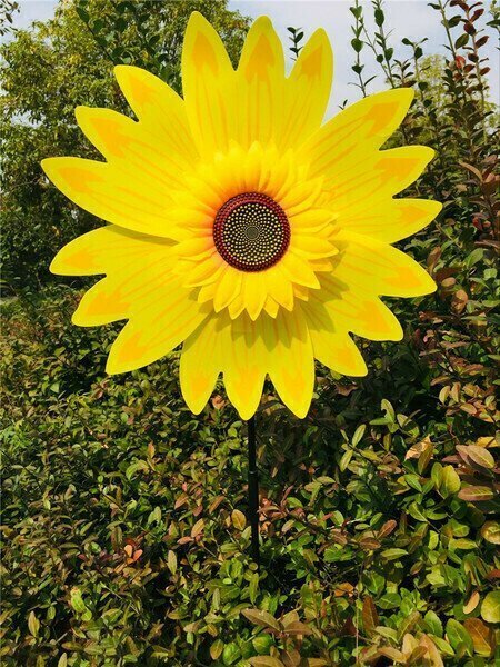 Sunflower windmill-for Decoration Outside Yard Garden Lawn