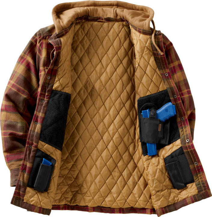 Tactical Check Texture Chunky Hooded Jacket