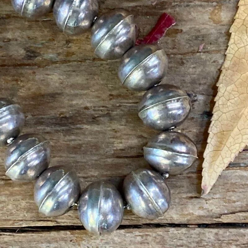 Navajo Silver Pearls Bracelet in Sterling