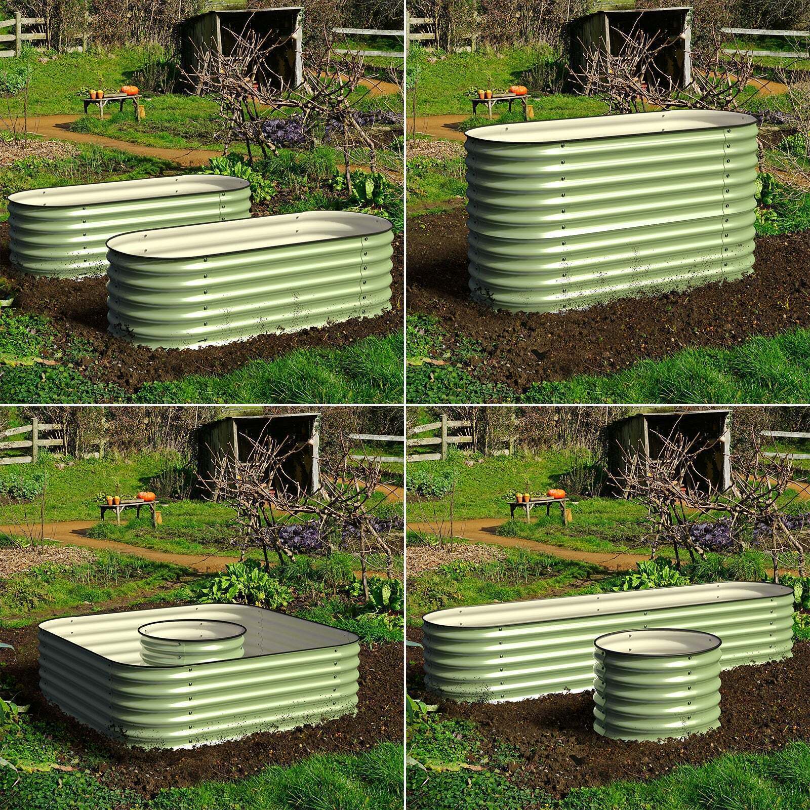 Easy to assemble beautiful galvanized raised garden beds