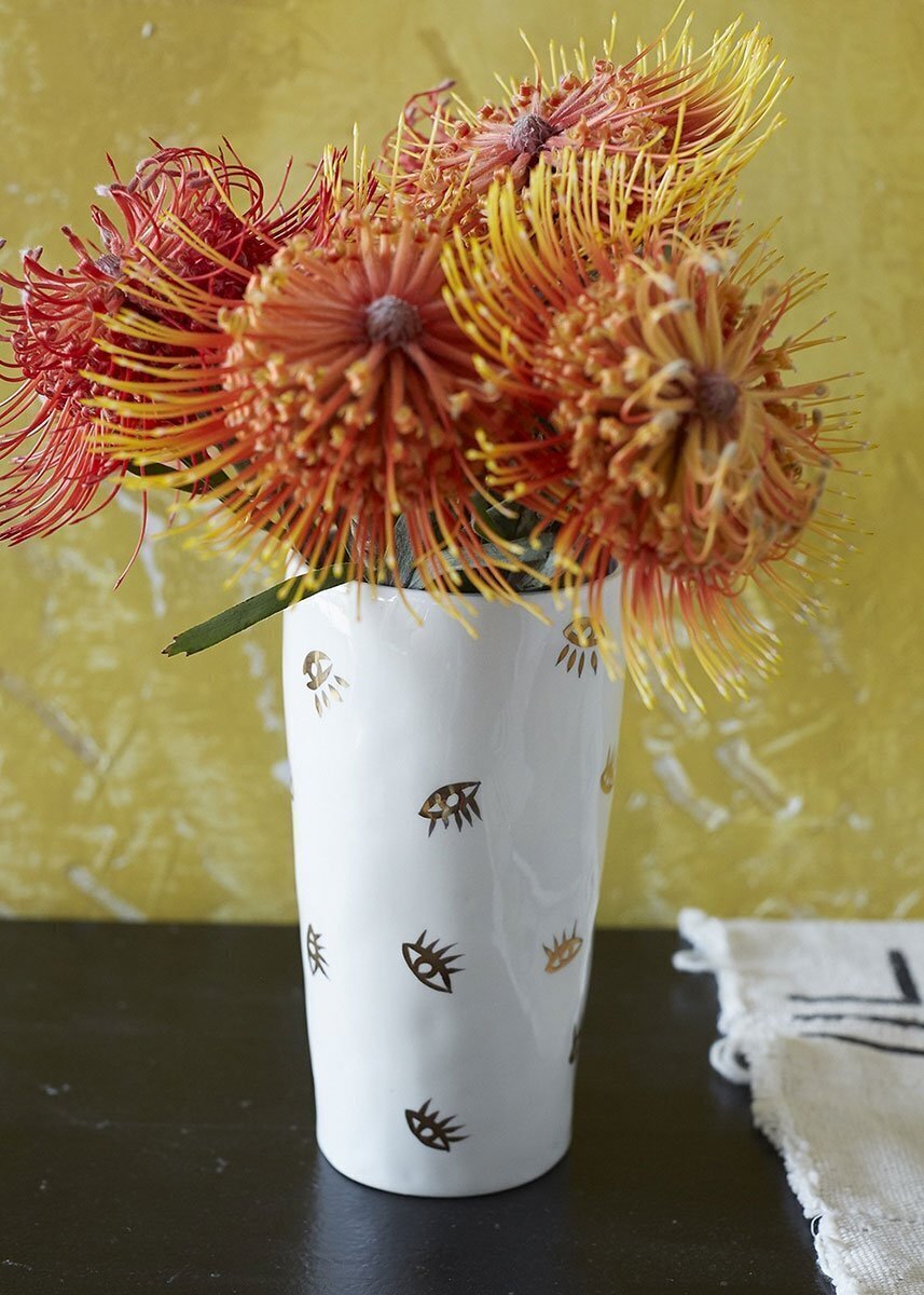 Mystic Hand Painted Ceramic Flower Vase