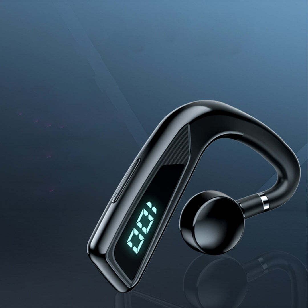 V18 Bone Conduction Bluetooth Headset with LED Display, 30 Hr Playtime
