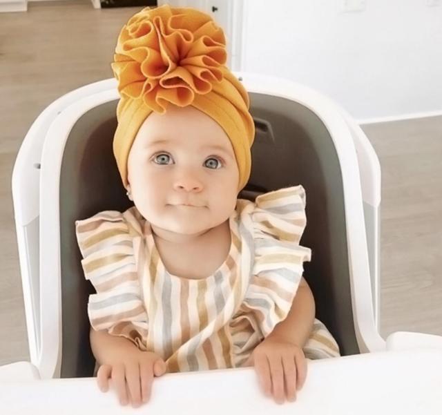 Cute Flower Baby Hat Toddler Turban Infant Head wraps Kids Bonnet Newborn Toddler Beanie Cap for  0-18m