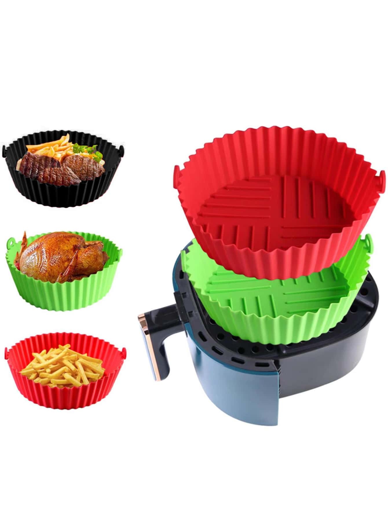 1pc Silicone Air Fryer Tray