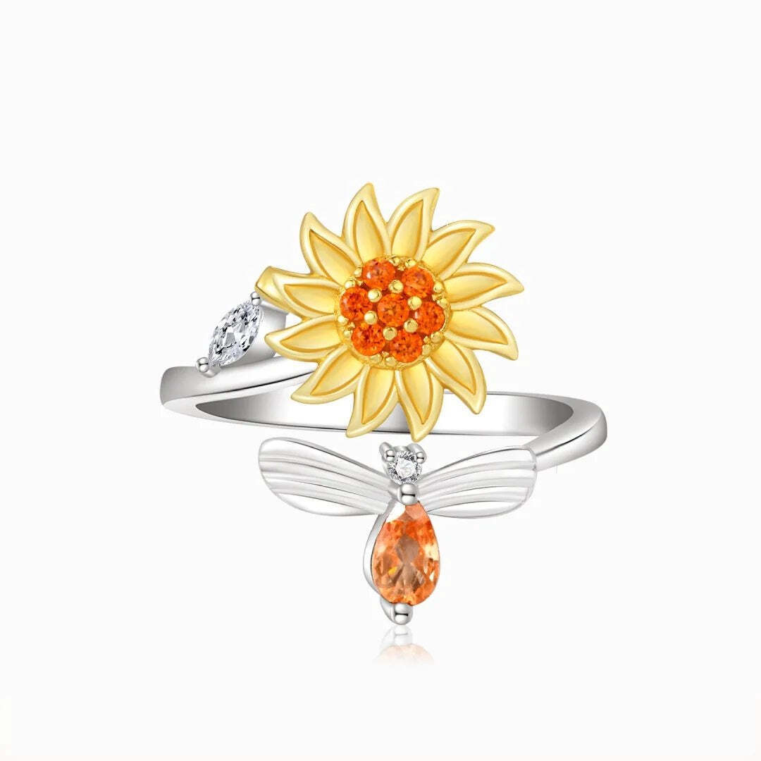 Sunflower Fidget Ring - Buy 2 Free Shipping