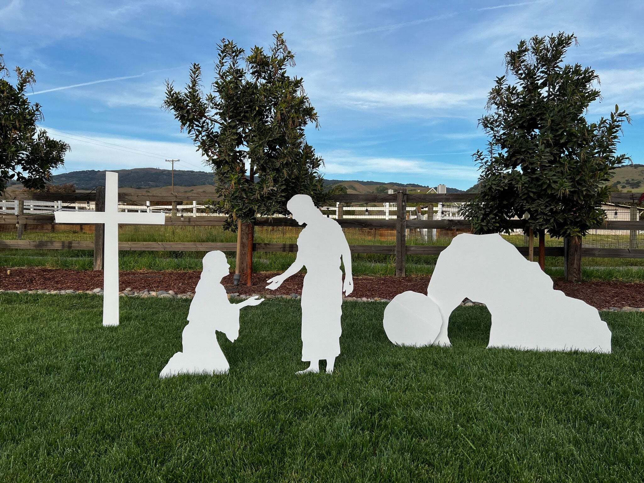 LARGE OUTDOOR EASTER NATIVITY SET