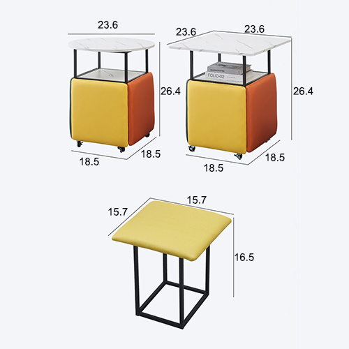 Rubik's Cube Combination Stool -A Table Four Stools