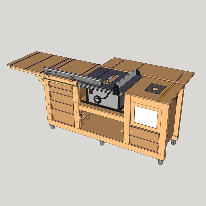 🔥(Last day special offer)🔥 Woodworking Workbench with Table Saw and Router Table