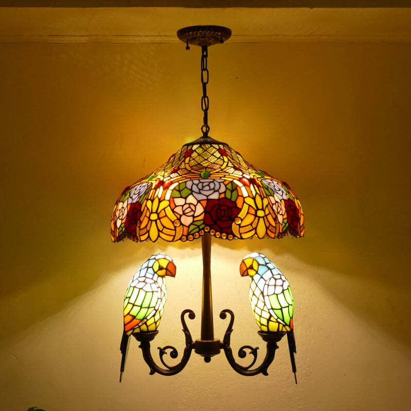 Vintage Pendant Light, Glass Lamp, Dining Room Light