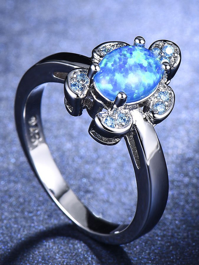 Blue Diamond Turtle Ring