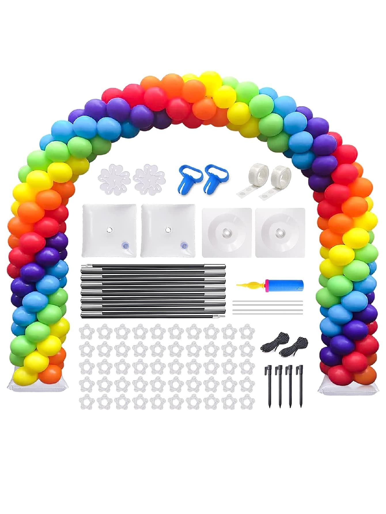 🔥Factory overstock - 84pcs Balloon Arch Stand With Water Fillable Base