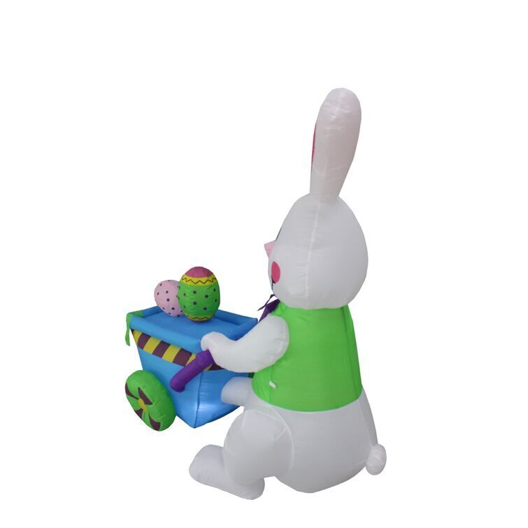 Rabbit Pushing Cart with Eggs Decoration Inflatable