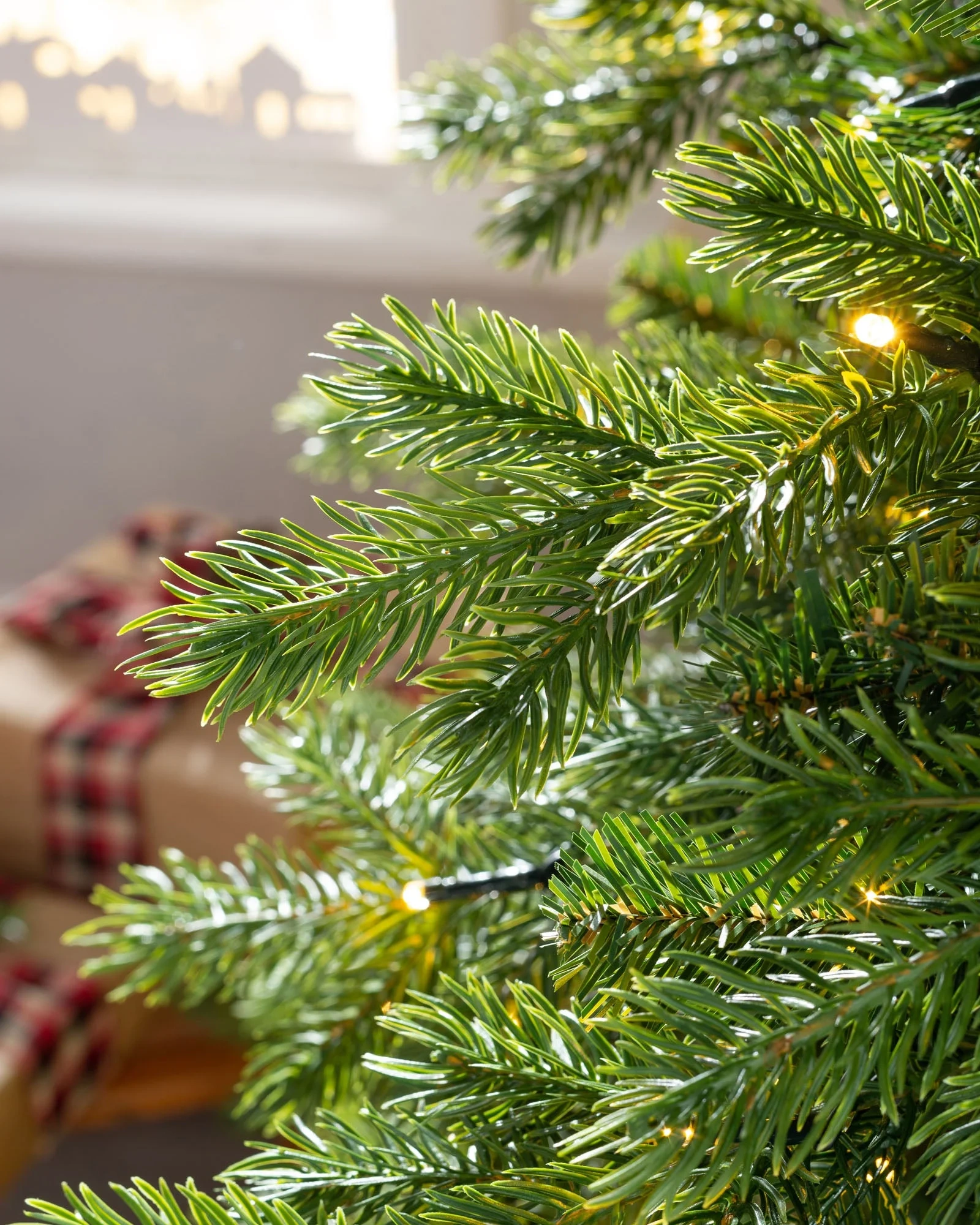 Pre-Lit Balsam Fir Christmas Tree with LED Lights