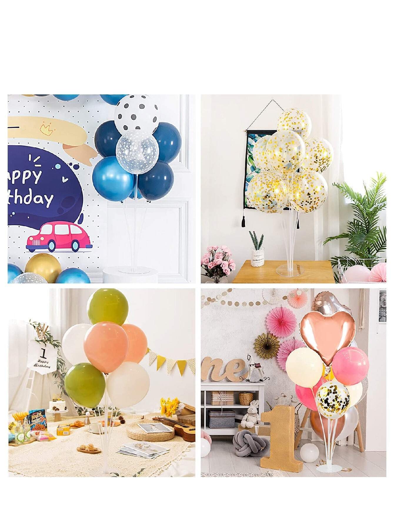 🔥Factory overstock - 23pcs PVC Plain Balloon Holder Set Without Balloon,Balloon Stand Kit For Party Decor