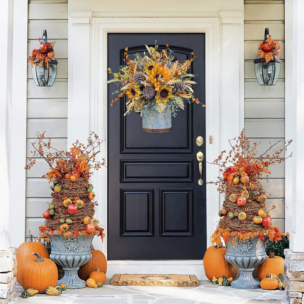 Autumn sale🔥NEW Farmhouse Sunflower Door Wreath