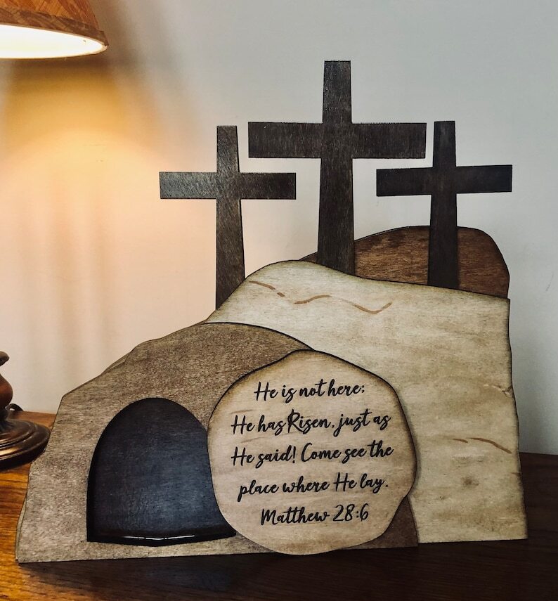 Empty Tomb Easter Scene Easter The Empty Tomb He Is Risen