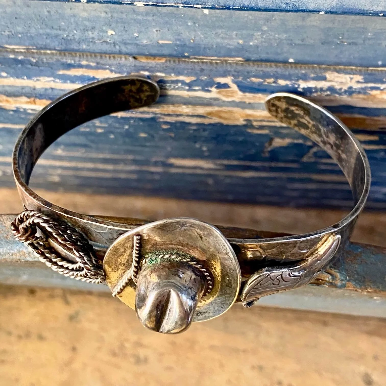 Vintage Western Cowgirl Bracelet in Sterling Silver