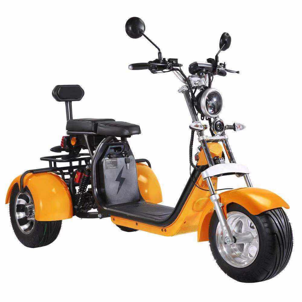 💥Last Day🔥3 Wheels Adult Electric Scooter Electric Motorcycle With Passenger Seat