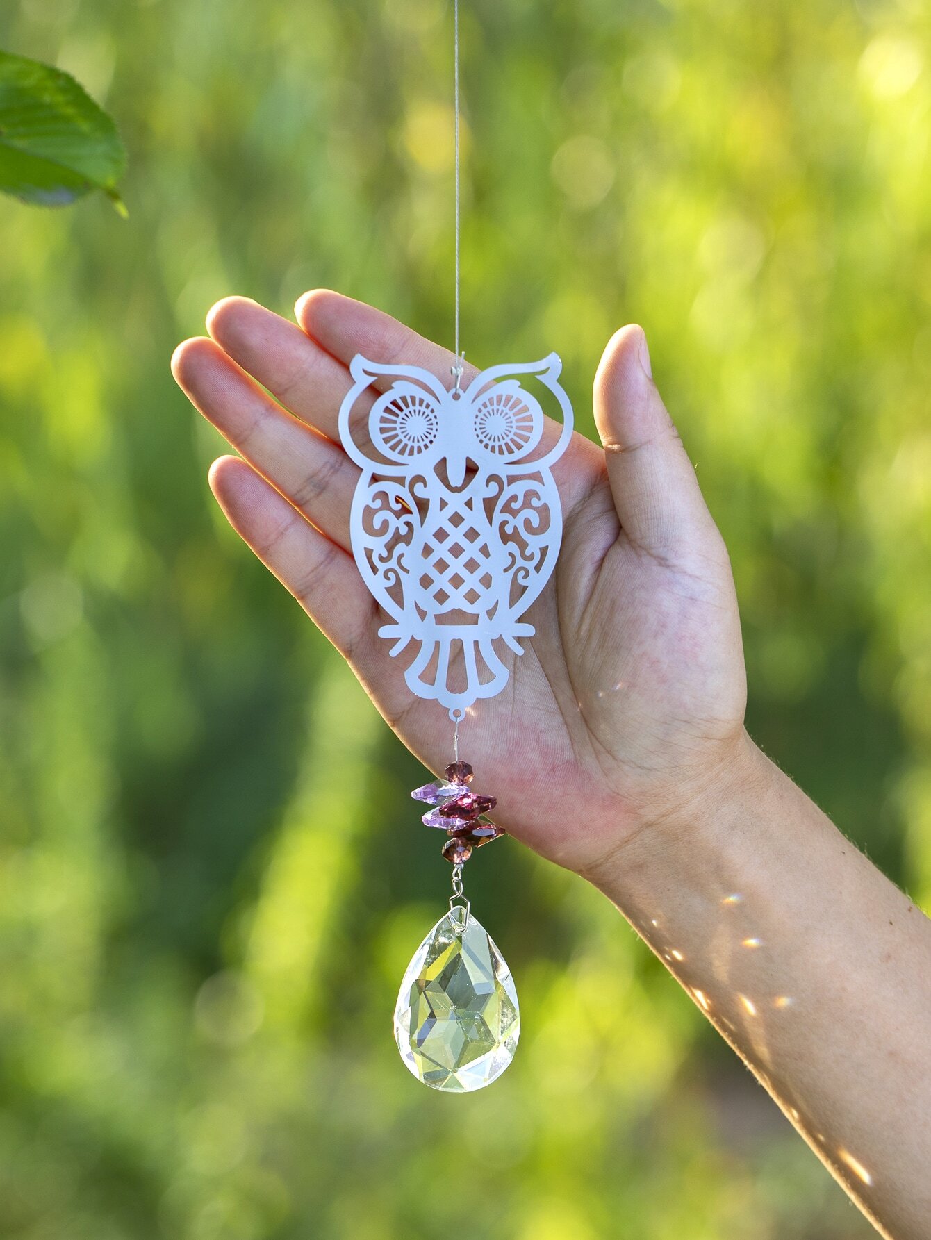 1pc Owl & Water Drop Decor Hanging Plant Protector