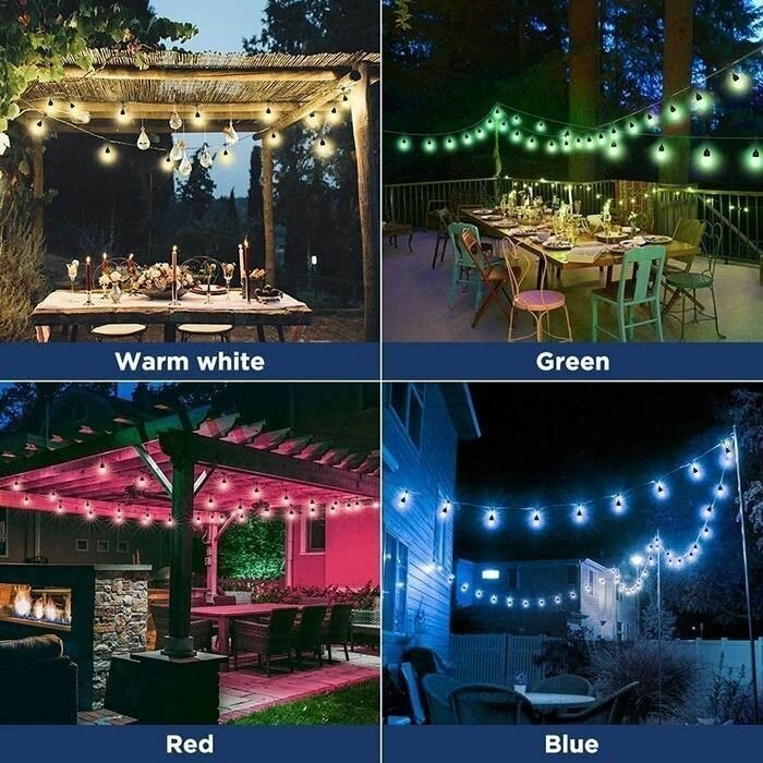 SOLAR POWERED LED OUTDOOR STRING LIGHTS