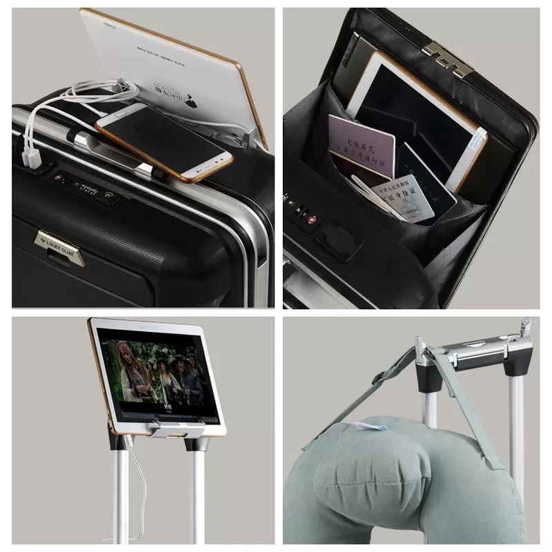 🔥【Limited Time Offer】Stylish multifunctional suitcase with charging cable (🔥buy 2 free shipping)