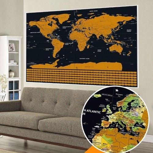 Scratch Off Map Interactive Vacation Poster World Travel Maps(42X30)