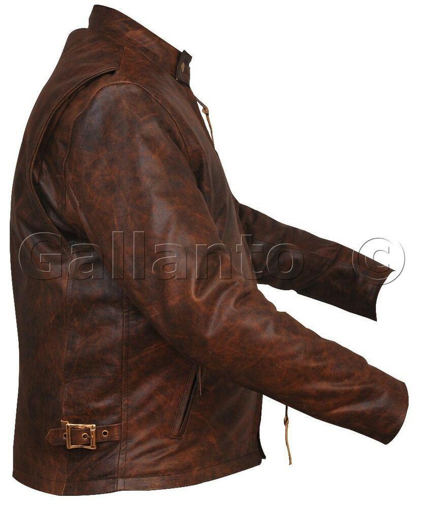 Brown Classic Racer Biker Leather Jacket