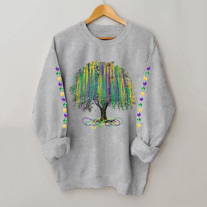 [CLEARANCE SALE]Mardi Gras Tree Long Sleeve Sweatshirt