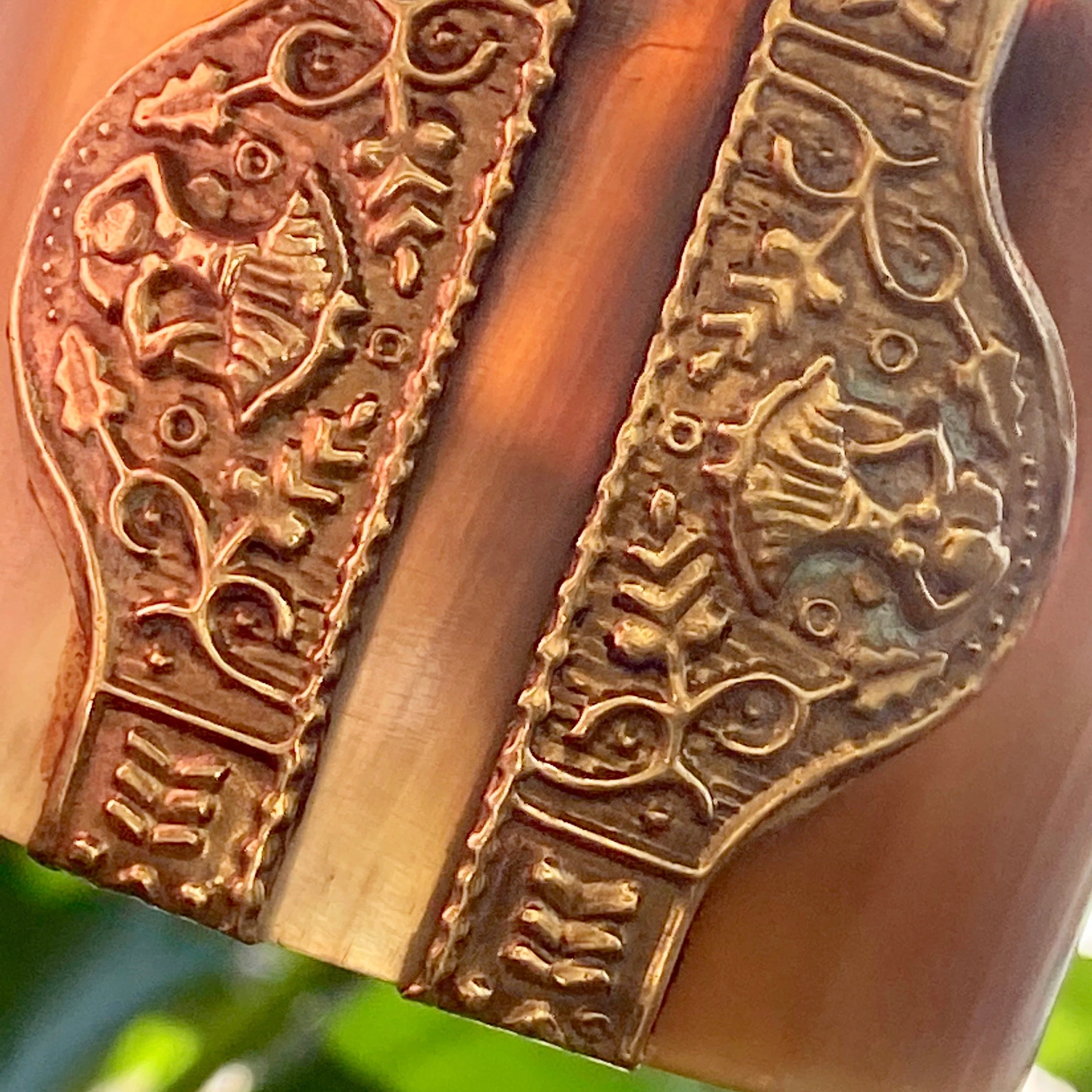 Rustic Horn Bracelet with Brass Bars