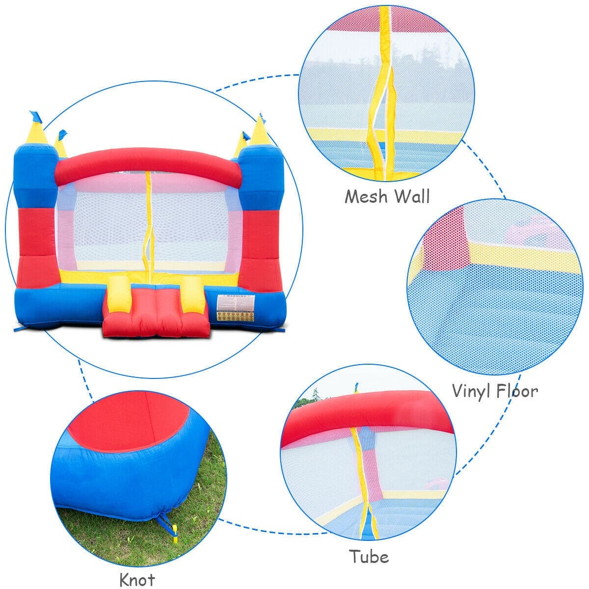 Magic Castle Inflatable Bounce House Without Blower