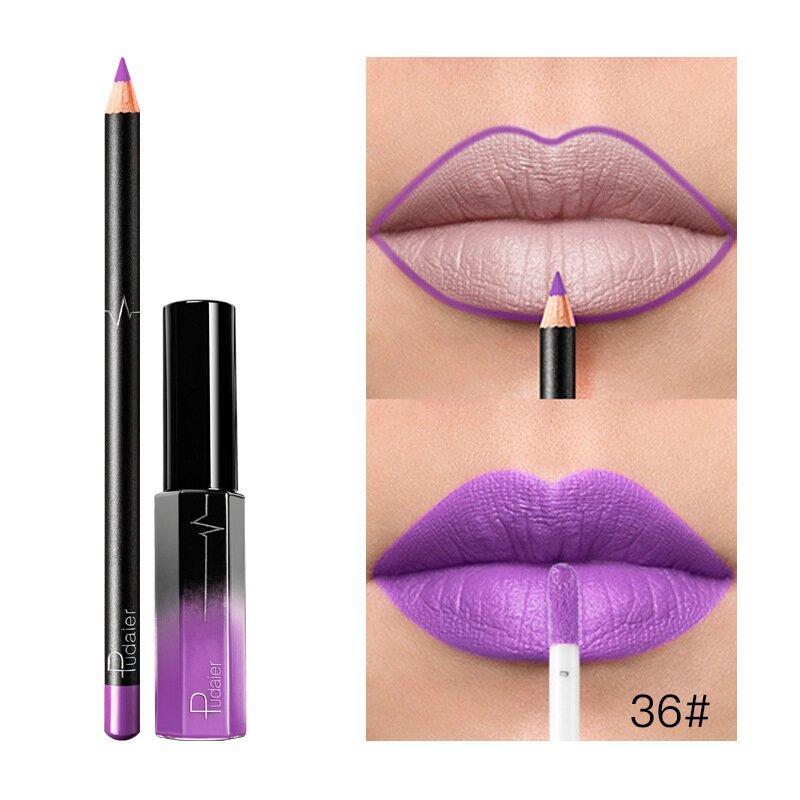 2 in 1 Lipstick Lipliner  Liquid Lipstick
