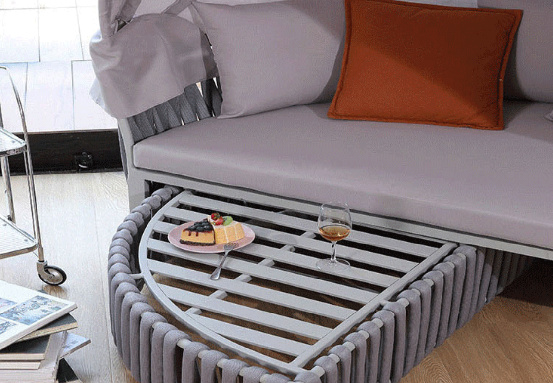 💥Last Day - Rotatable Folding Rattan Leisure Sofa Bed