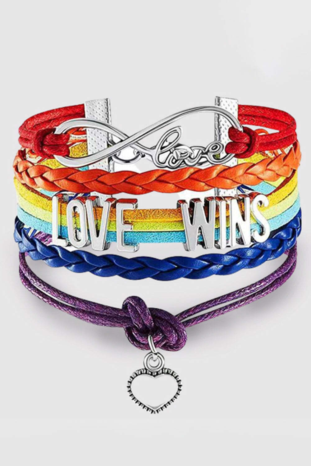 [CLEARANCE SALE]Love Wins Rainbow Heart Bracelet