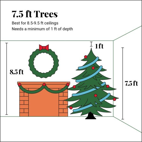QUEEN FLOCK QUICK-SHAPE ARTIFICIAL CHRISTMAS TREE