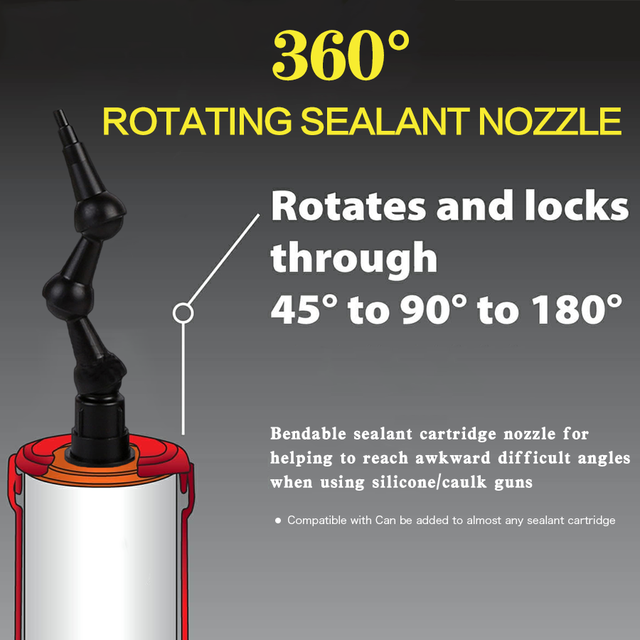 360° degree rotating sealant nozzle