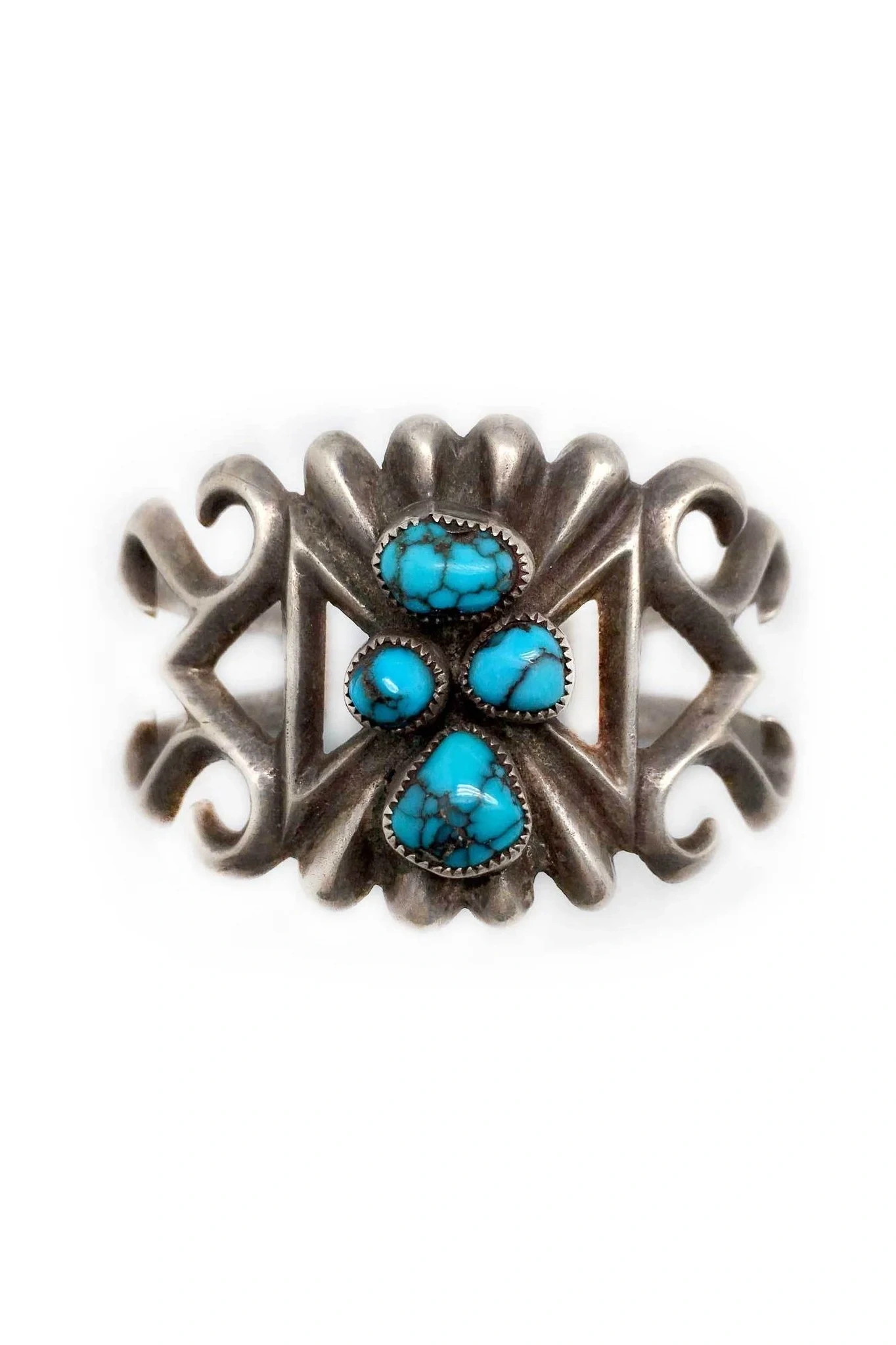 Cuff, Turquoise, 4 Stone, Vintage, 1950's, 2005