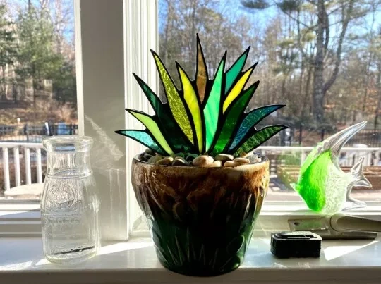 (Mother's Day Flash Sale)Suncatcher Stained Agave Plante
