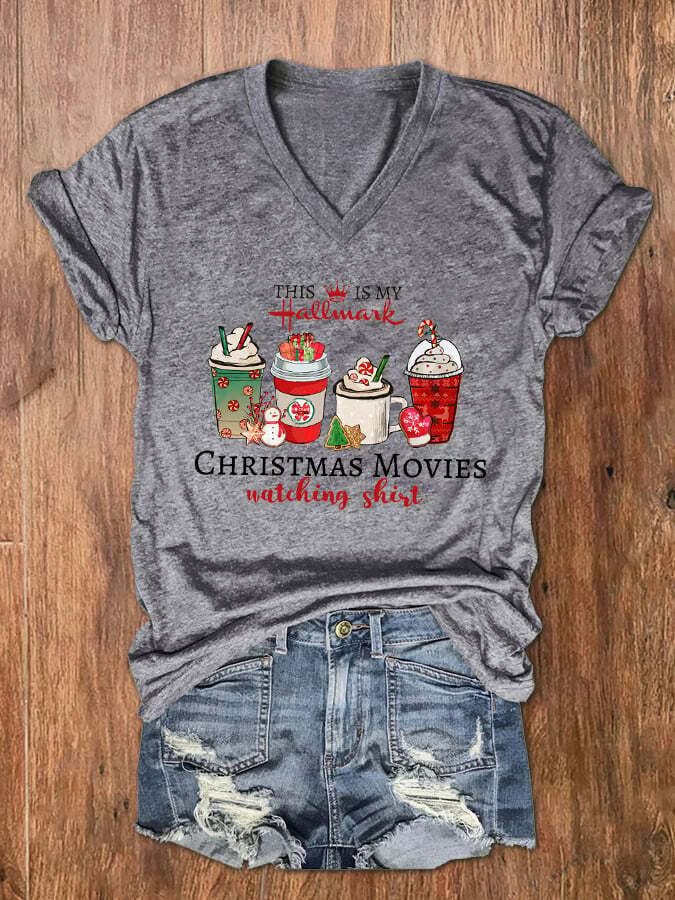 Women's This Is My Christmas Movies Watching T-Shirt