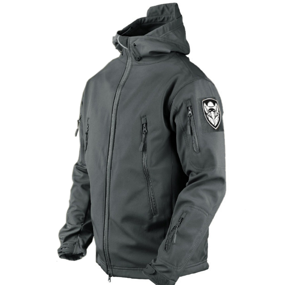 Men's Outdoor Tactical Multi-pocket Waterproof Hooded Jacket Jacket