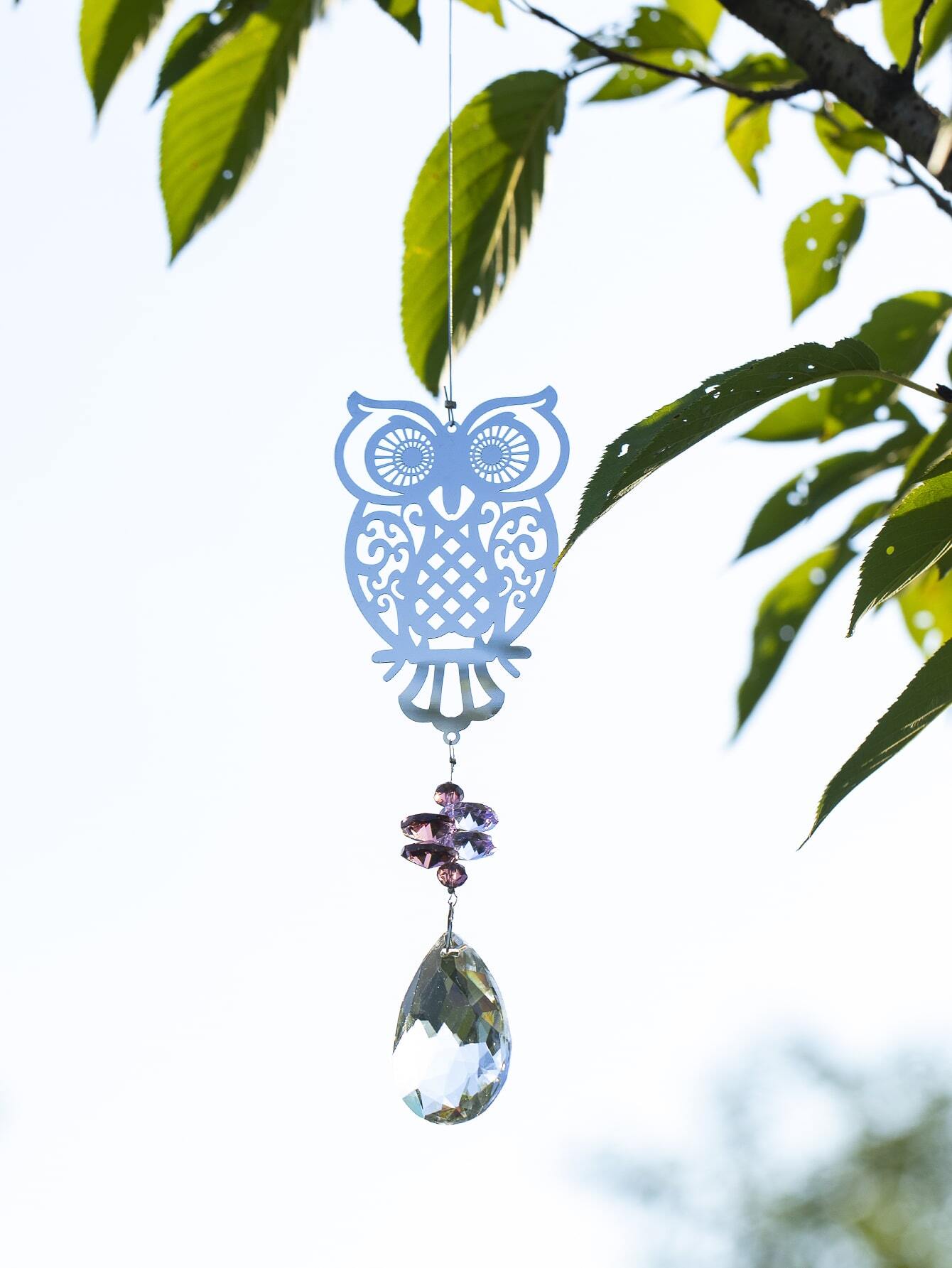 1pc Owl & Water Drop Decor Hanging Plant Protector