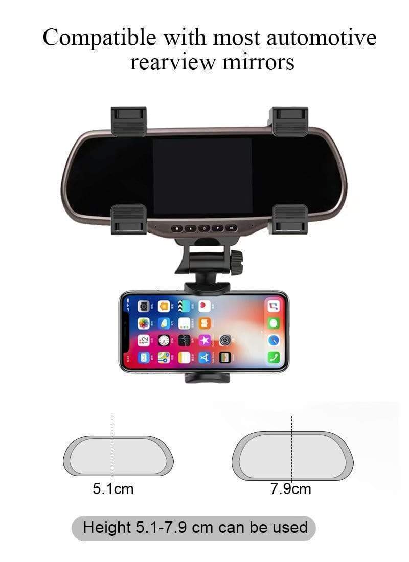 Car Rear View Mirror Phone Holder - 50% OFF Sale Ends Soon