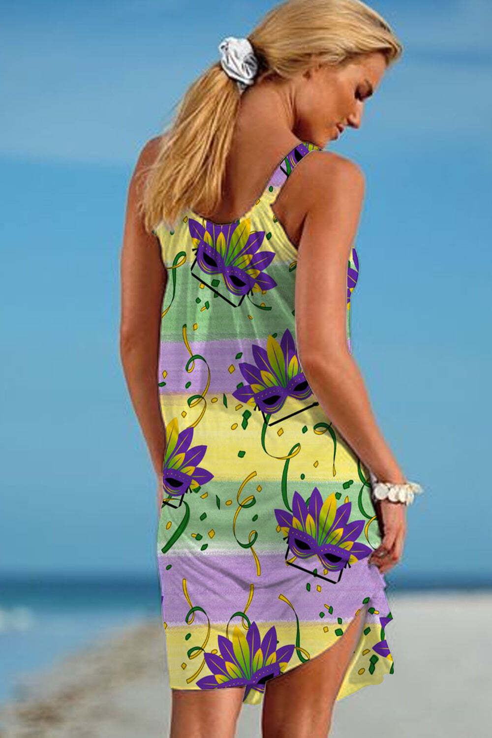 [CLEARANCE SALE]Mardi Gras Beach Sleeveless Dress