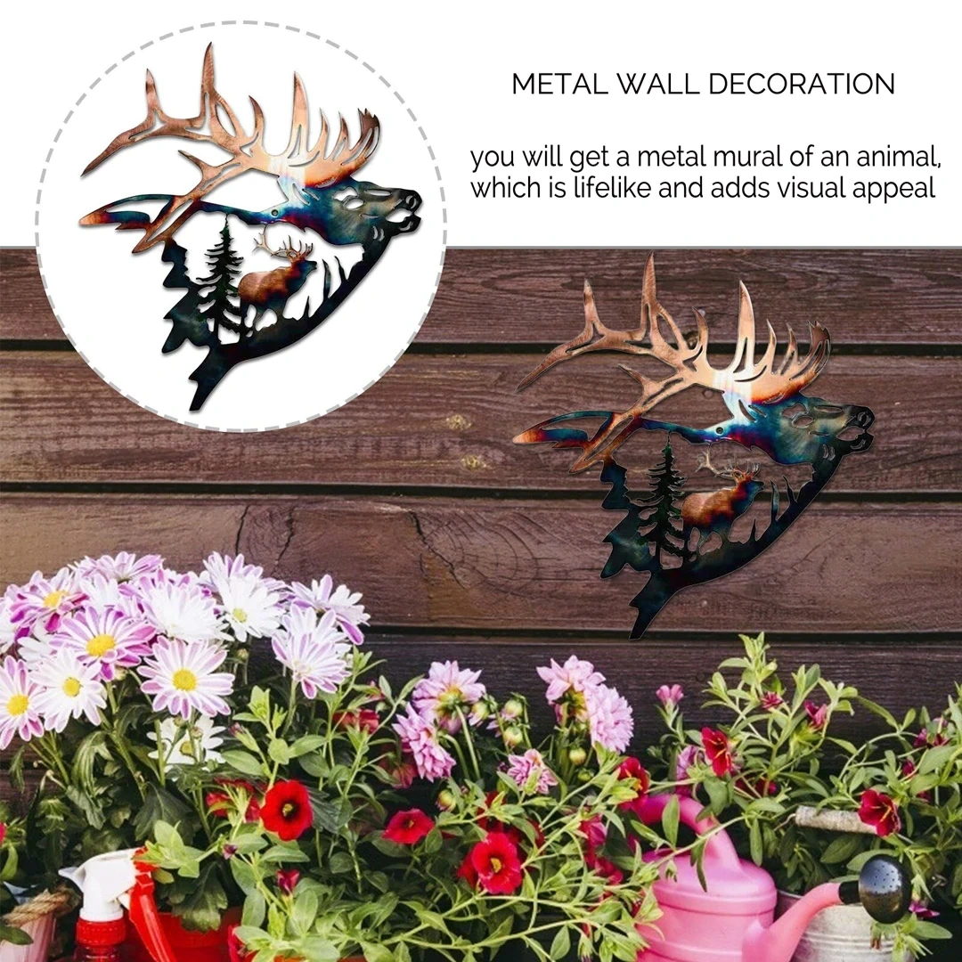 Modern Elk Metal Wall Art