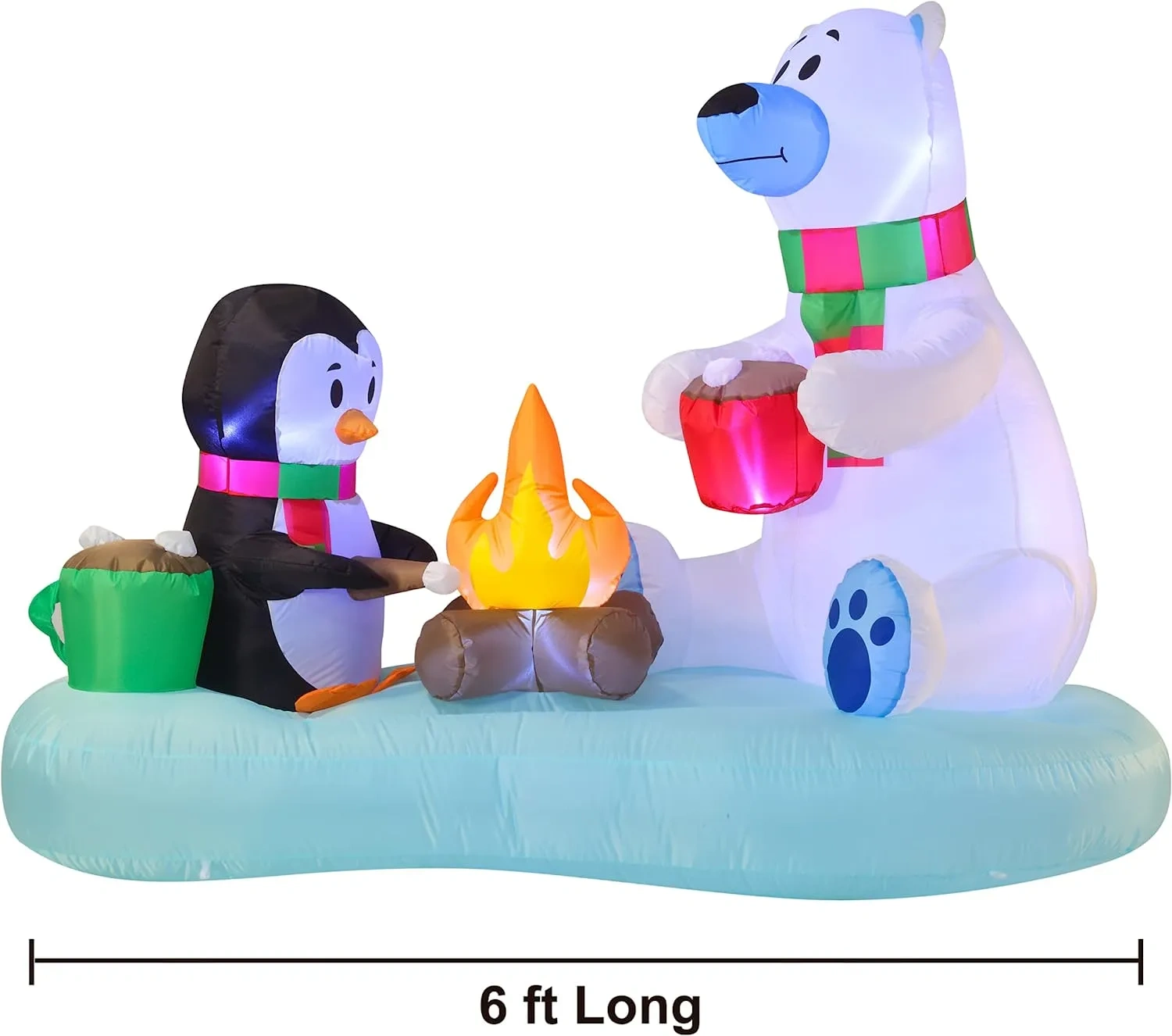 6ft Long Inflatable Hot Cocoa and S'Mores