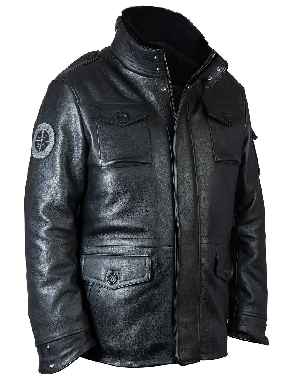 М65 SNIPER LEATHER JACKET WITH LINER BLACK