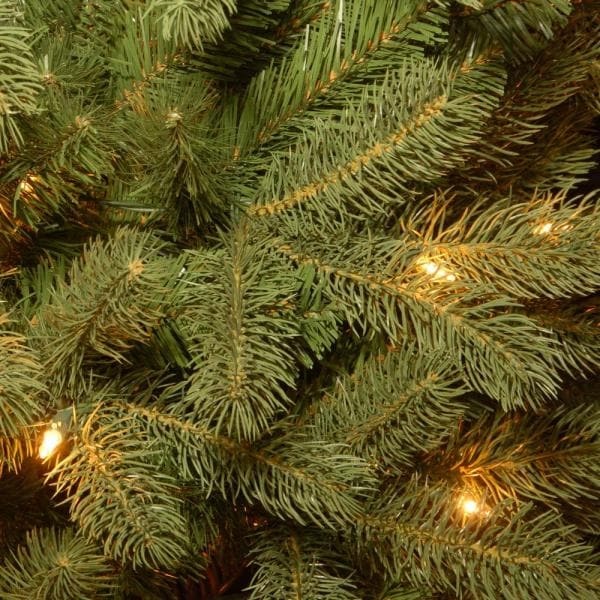 7-1/2 ft. Feel Real Down Swept Douglas Fir Pencil Slim Hinged Artificial Christmas Tree with 350 Clear Lights