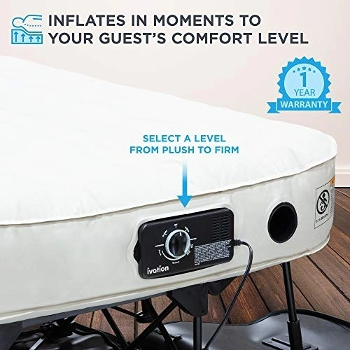 [$32.16 Today Only ](Full Or King Size) Air Mattress with Frame & Rolling Case