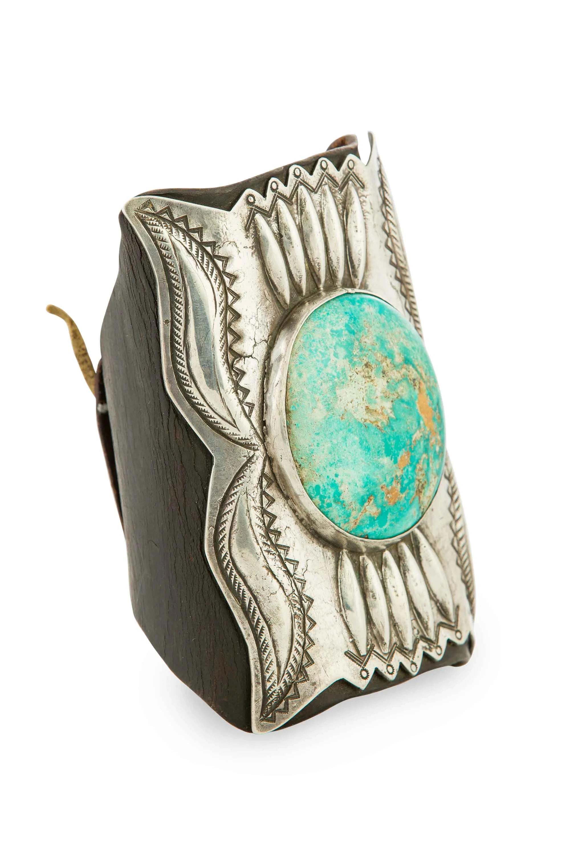 Bracelet, Ketoh, Turquoise, Coin Silver Igot, Vintage, 608